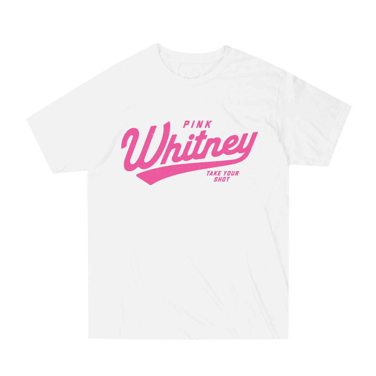 Pink Whitney Varsity Script Logo Tee