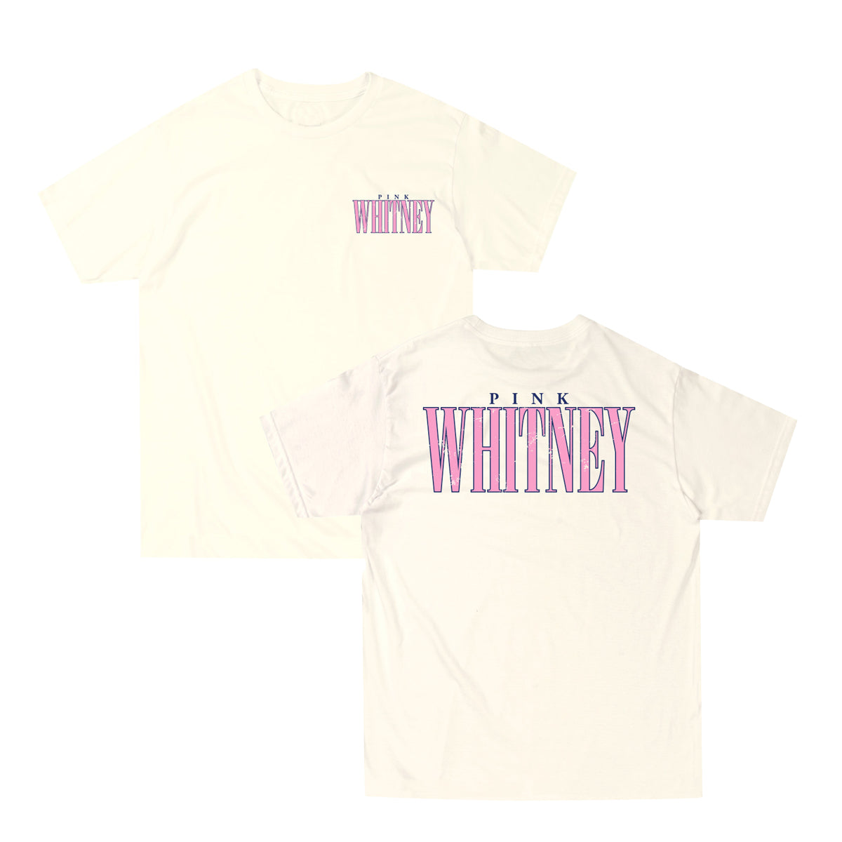 Pink Whitney Stacked Logo Tee