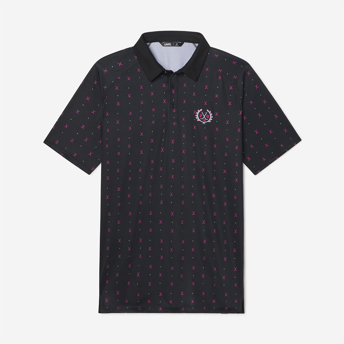 UNRL x Pink Whitney Crest Printed Polo