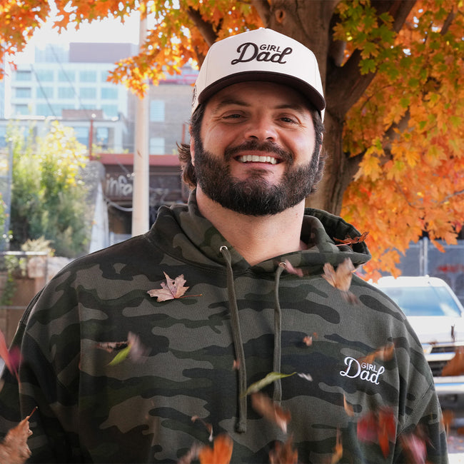 Girl Dad Embroidered Camo Hoodie