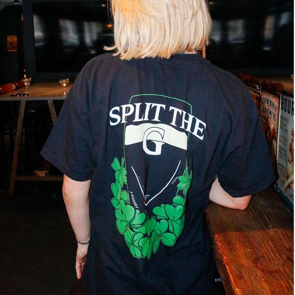 black ganion ORdER split Tシャツ 入手困難 Split The G Tee - Barstool Sports Canada T-Shirts