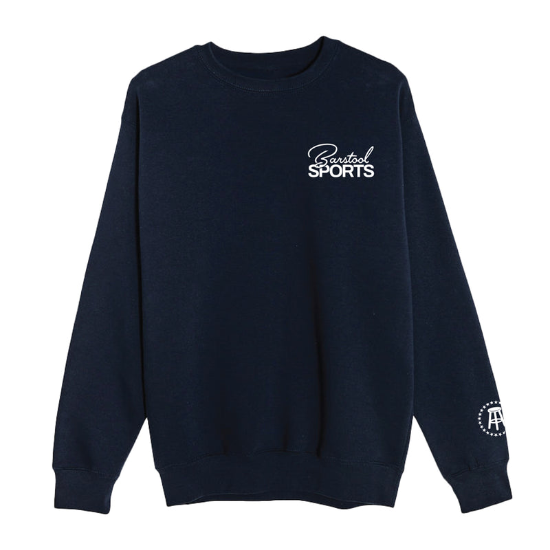 Barstool Sports Script Chest Logo Crewneck Barstool Sports Canada