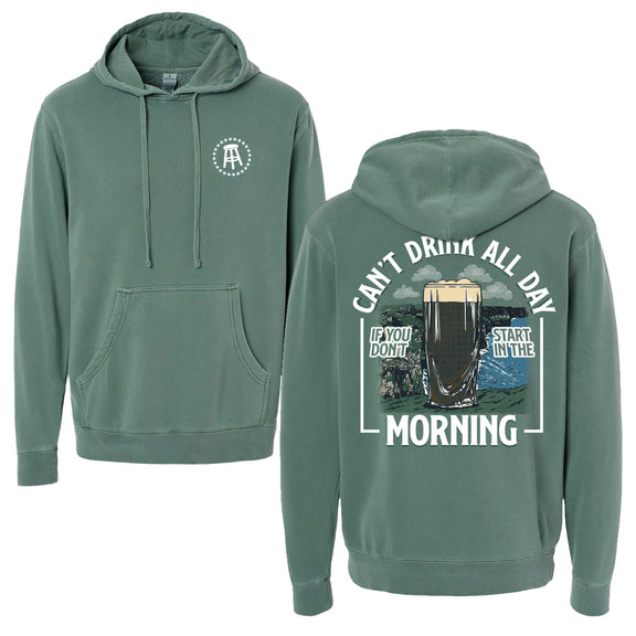 Can't Drink All Day Cliffs Pigment Dyed Hoodie
