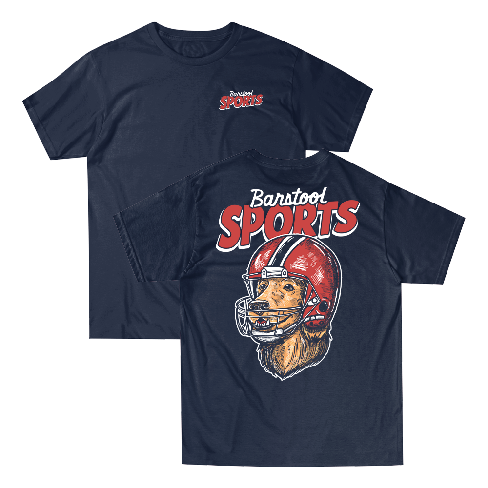 Barstool Helmet Dog Tee
