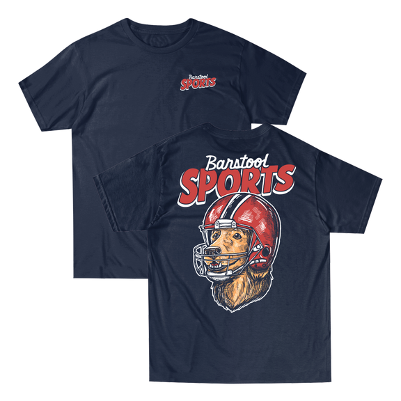 Barstool Helmet Dog Tee