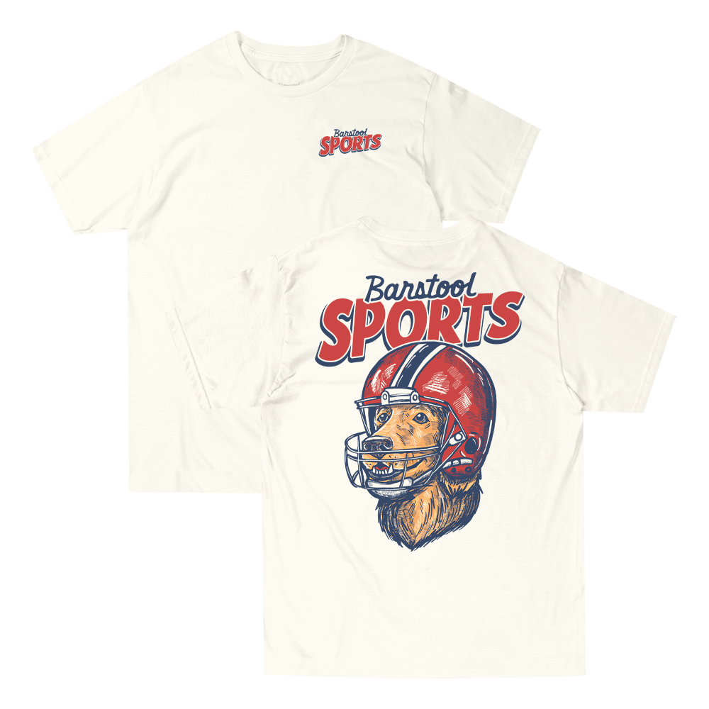 Barstool Helmet Dog Tee