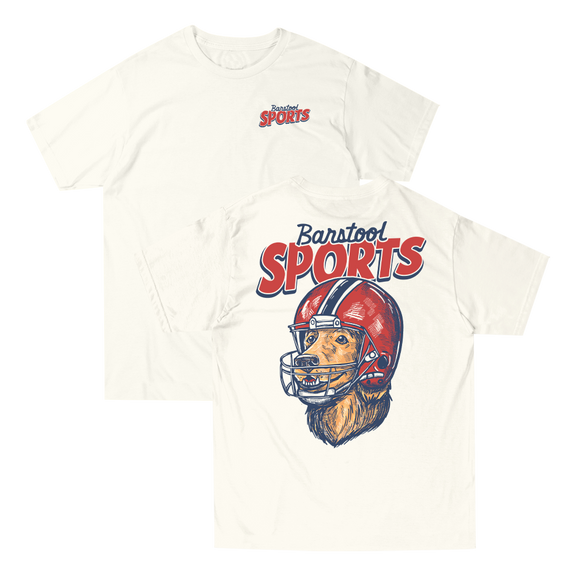 Barstool Helmet Dog Tee