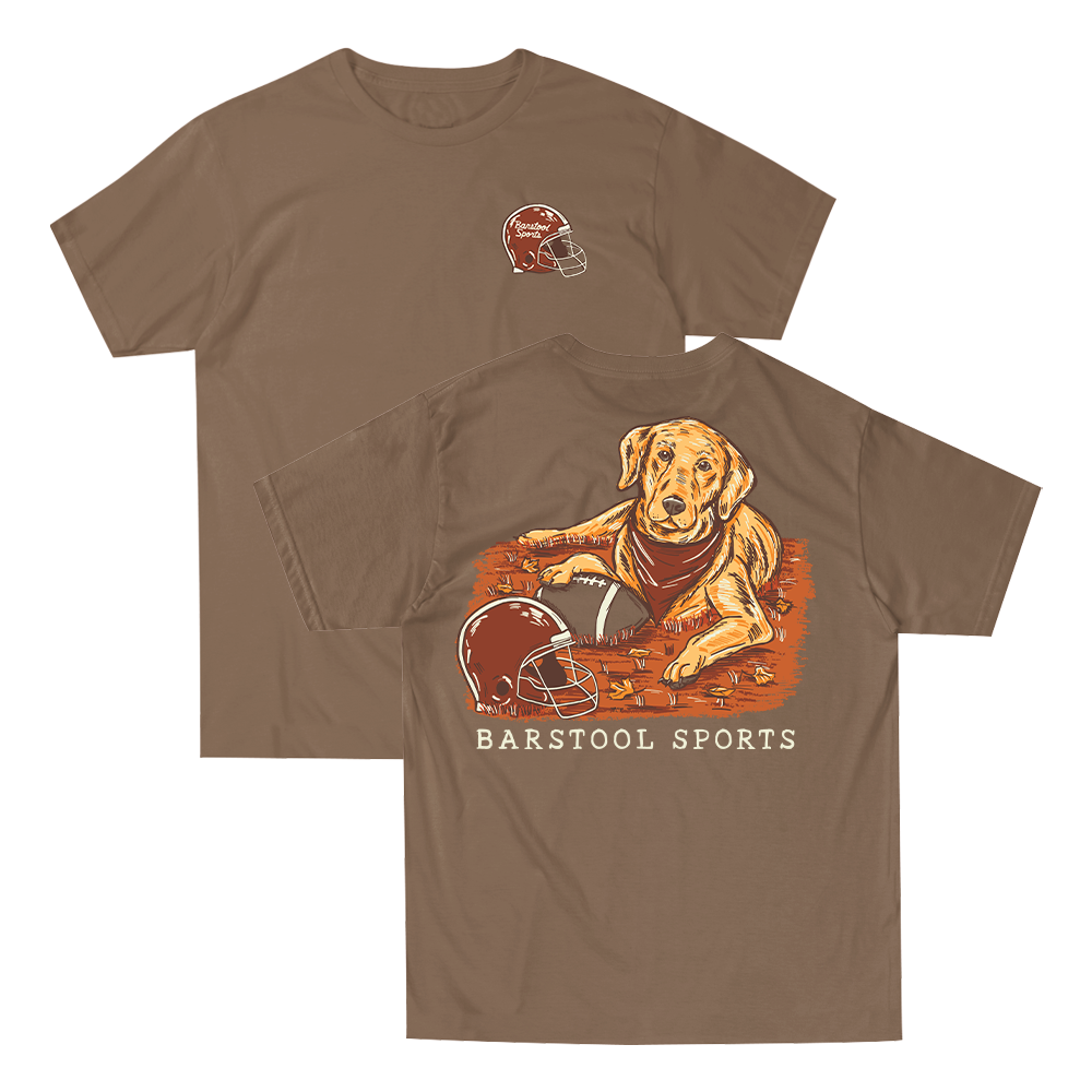Barstool Fall Football Dog Tee