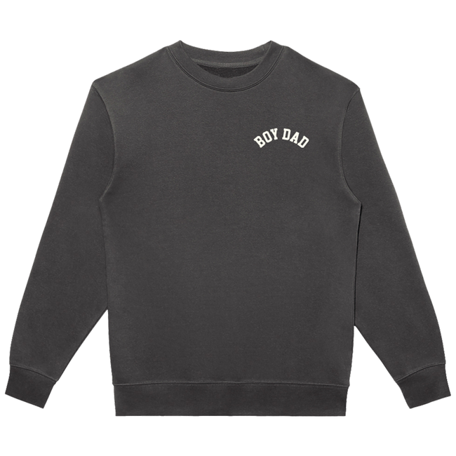 Boy Dad Embroidered Left Chest Crewneck