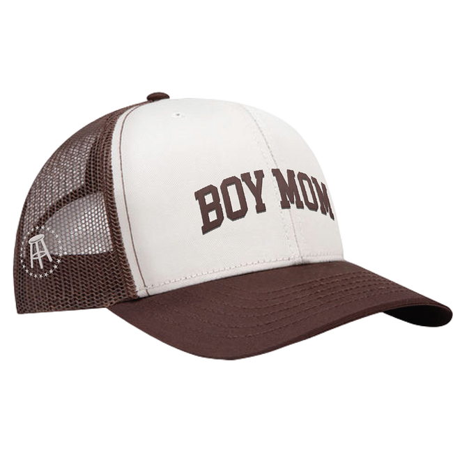 Embroidered Boy Mom 6 Panel Trucker Hat
