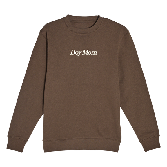 Boy Mom Raised Embroidery Crewneck