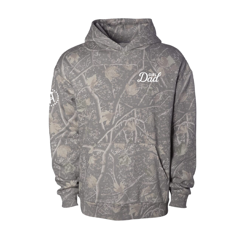 Girl Dad Embroidered Light Camo Hoodie