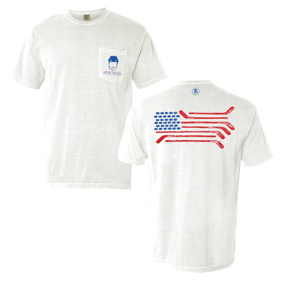 Spittin' Chiclets Flag Pocket Tee