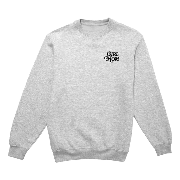 Girl Mom Embroidered Left Chest Crewneck