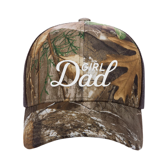 Embroidered Girl Dad Retro Trucker Cap