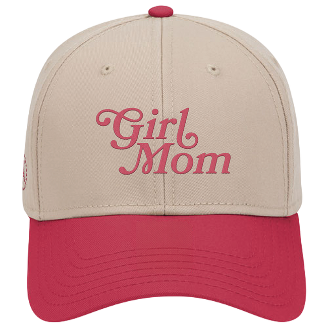 Embroidered Girl Mom 6 Panel Baseball Cap