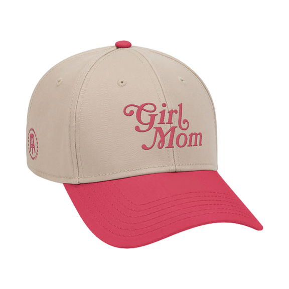 Embroidered Girl Mom 6 Panel Baseball Cap