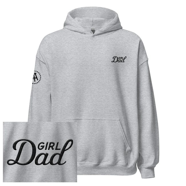 Girl Dad Embroidered Hoodie