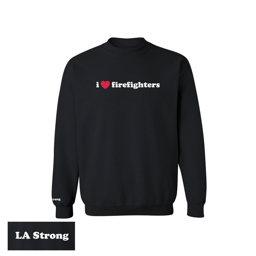 I Love Firefighters Crewneck