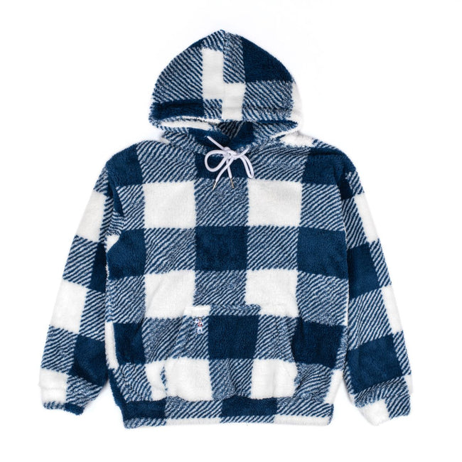 Moon Man Plaid Plush Hoodie