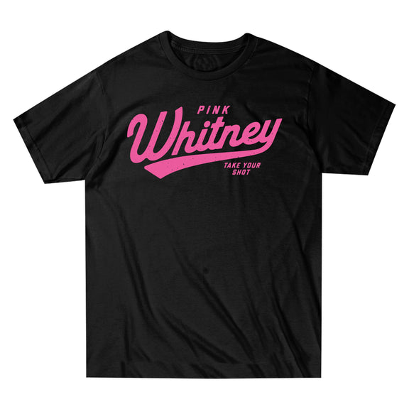 Pink Whitney Varsity Script Logo Tee