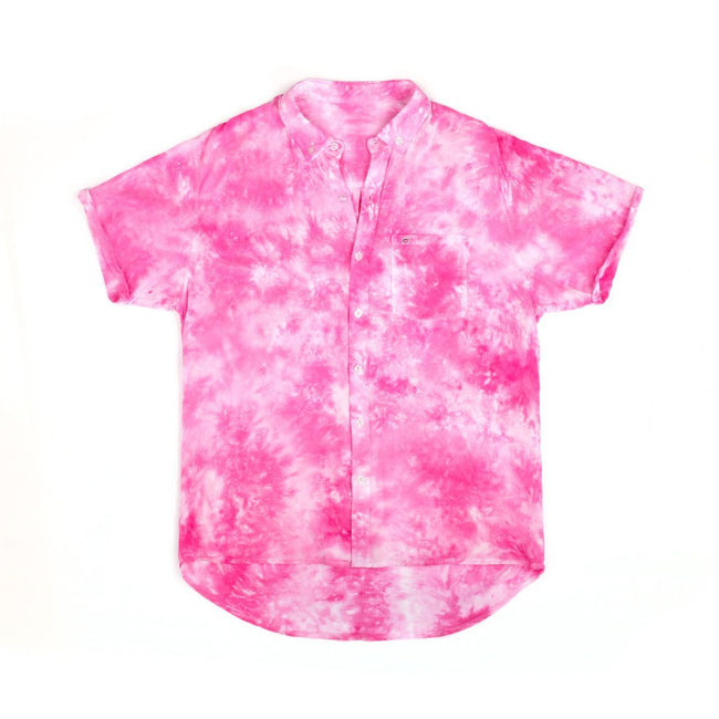 Pink Whitney Tie Dye Button Up Shirt