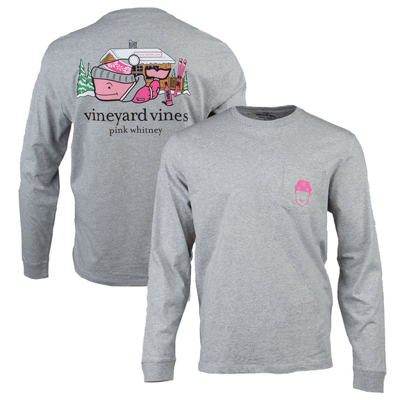 Vineyard Vines x Pink Whitney Ski Lodge L/S Pocket Tee