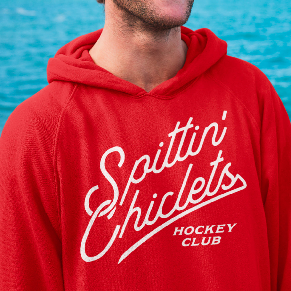 Spittin Chiclets Stacked Script Center Hoodie