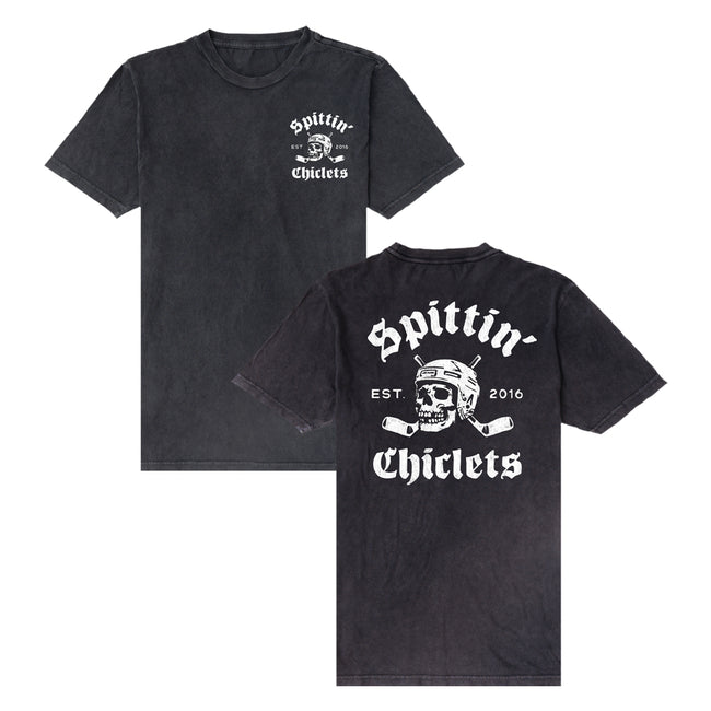 Spittin Chiclets Skull Helmet Sticks Tee