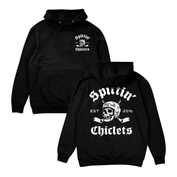 Spittin Chiclets Skull Helmet Sticks Hoodie