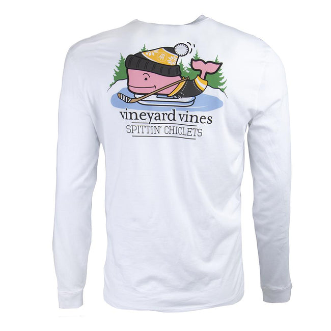 Vineyard Vines x Spittin Chiclets Ice Hockey L/S Pocket Tee