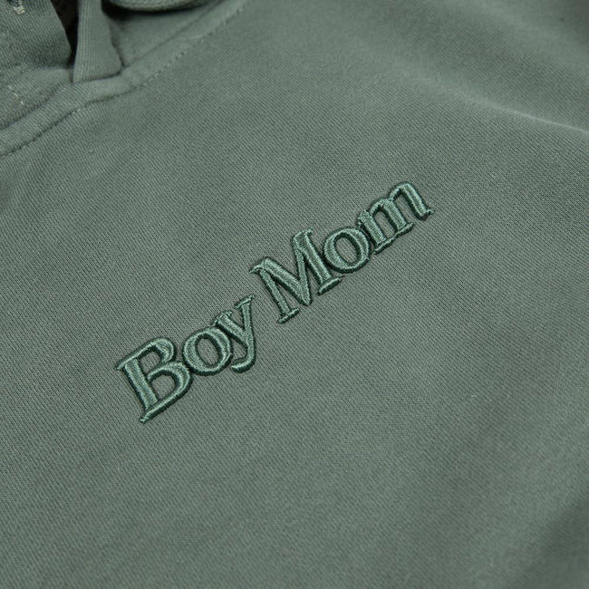 Boy Mom Raised Embroidery Pigment Dyed Hoodie