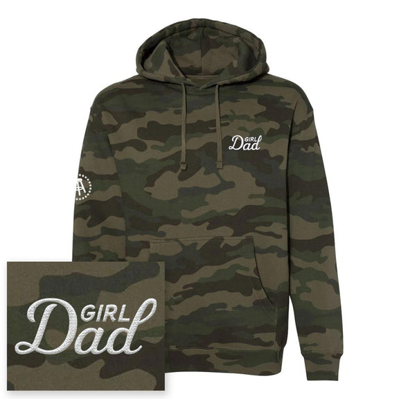 Girl Dad Embroidered Camo Hoodie