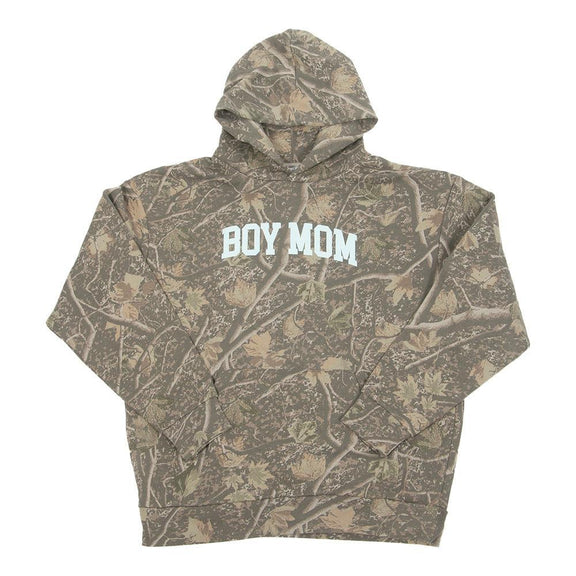 Boy Mom Camo Puff Print Hoodie