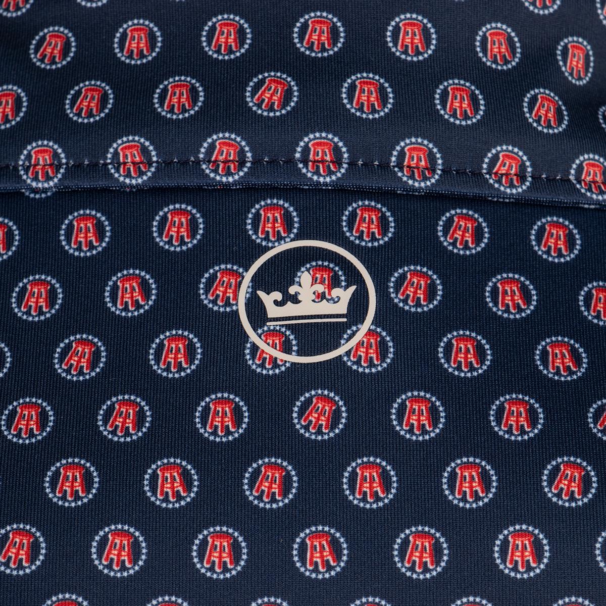 Peter Millar x Barstool All Over Print Solid Stretch Jersey Polo