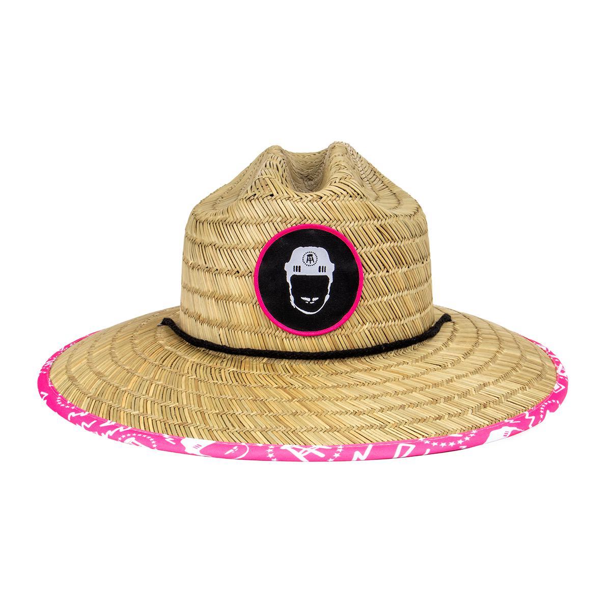 Pink Whitney Straw Lifeguard Hat